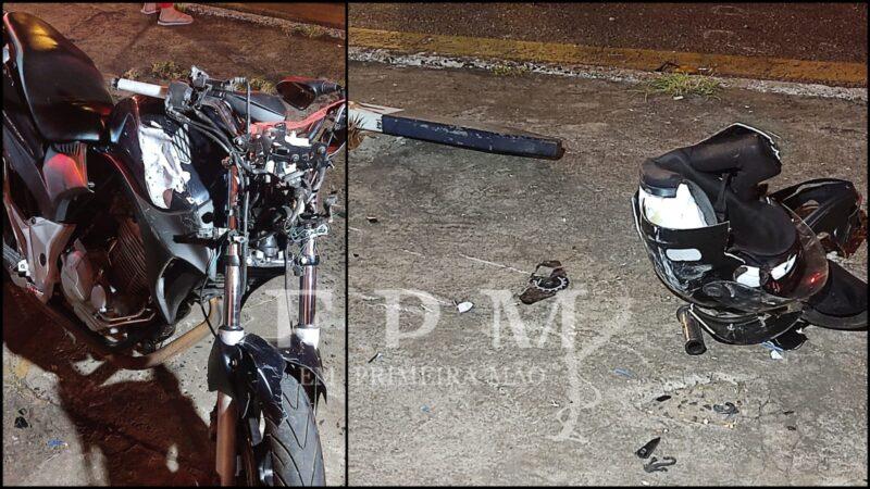 Motociclista atropela pedestre e ambos ficam feridos no Leporace