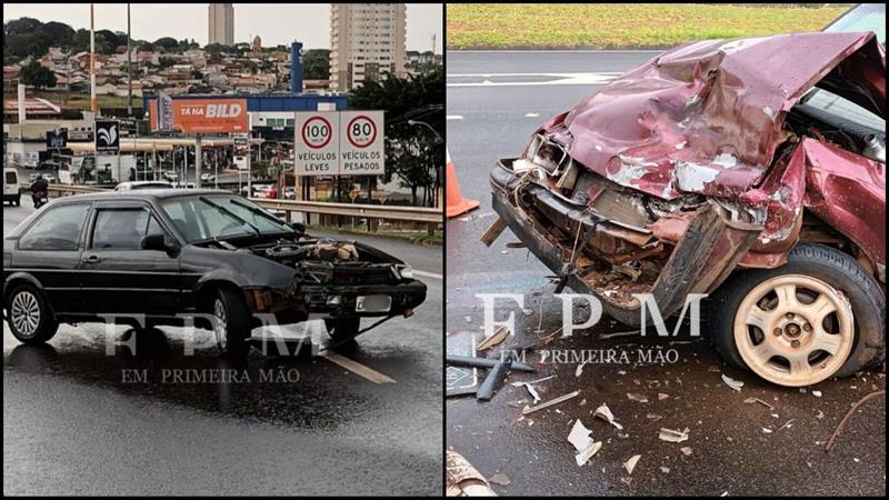 Motorista fica ferido após colidir na traseira de viatura que sinalizava acidente na rodovia