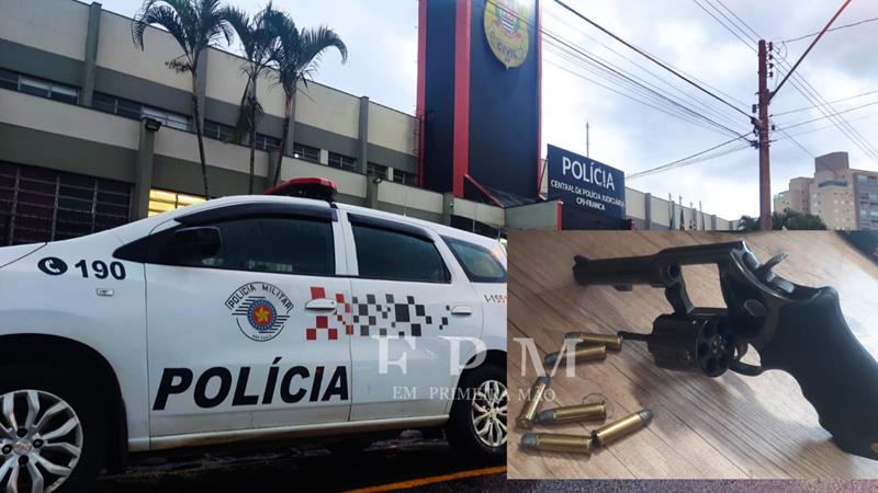 Segurança é preso após ser flagrado pela Polícia Militar com arma e moto furtada em Franca