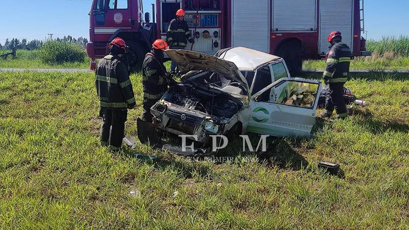 Motorista fica ferido após capotamento na rodovia Prefeito Fábio Talarico em Franca