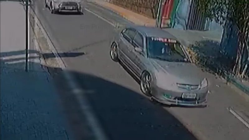 Câmera de segurança registra furto de veículo no Centro de Franca