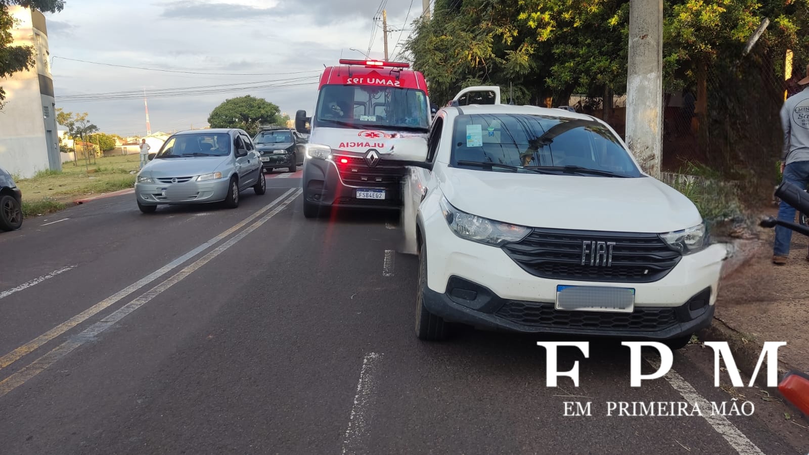 Idosa é atingida por moto em lombofaixa na avenida Dom Pedro I, em Franca