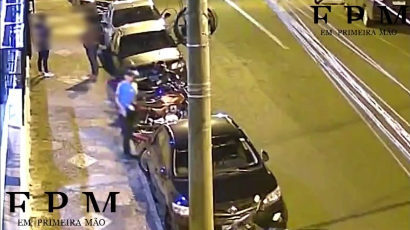 Câmera de segurança registra criminoso furtando moto em Franca