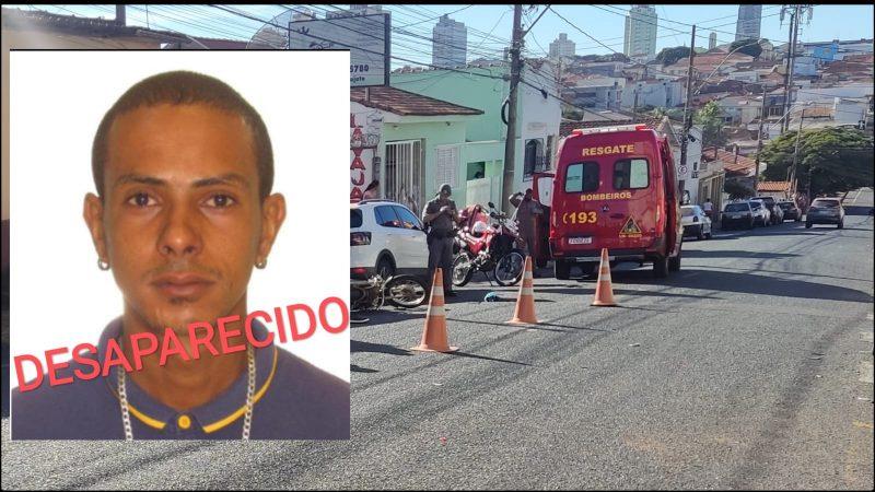 Homem desaparece e a moto em que ele estava se envolve em acidente na Estação em Franca