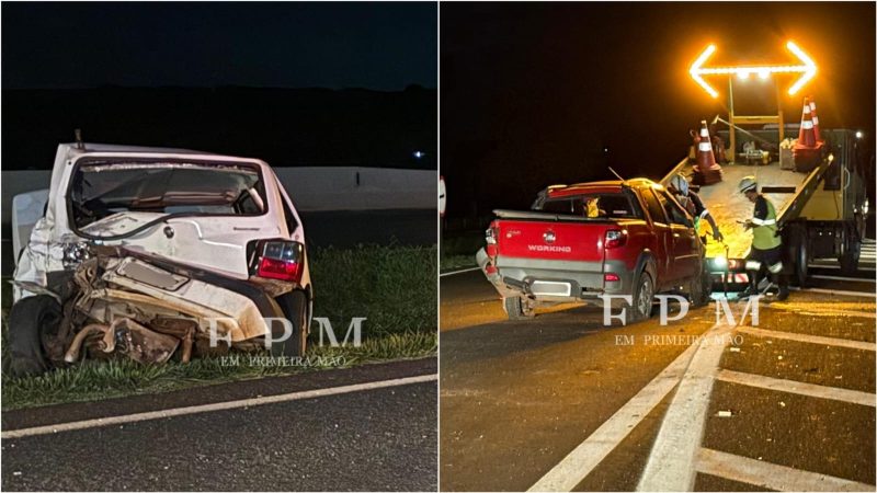 Três pessoas ficaram feridas após colisão traseira na rodovia Cândido Portinari