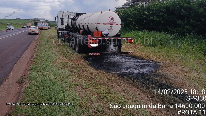 Derramamento de ácido sulfúrico interdita rodovia Anhanguera nesta de sexta-feira