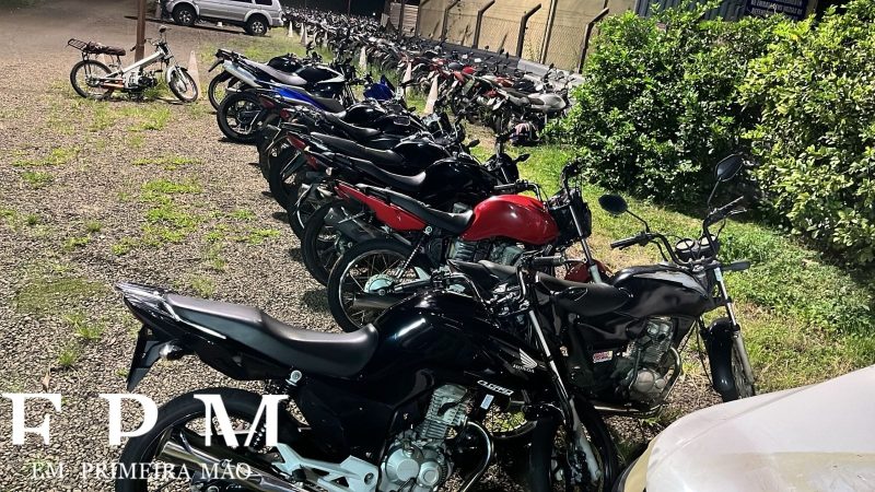 Operação Cavalo de Aço da Polícia Militar apreende diversas motos em Franca