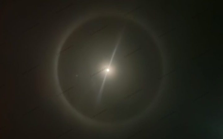 Halo Lunar é observado na noite deste sábado, 12, em Franca