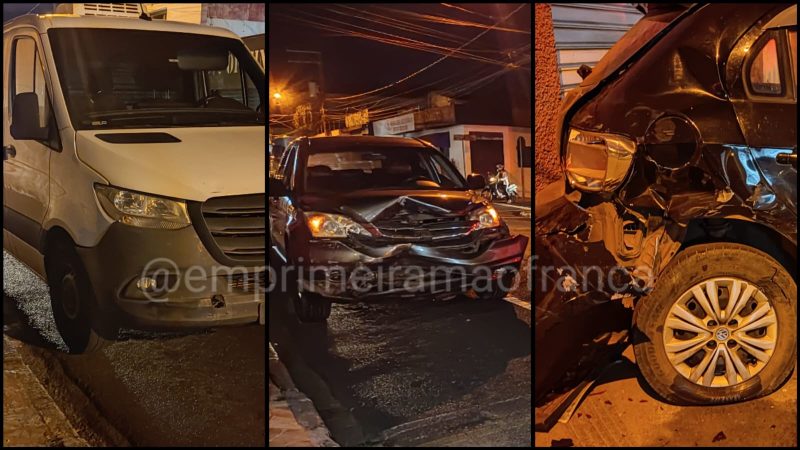 Câmera de segurança registra colisão entre veículos em cruzamento de Franca