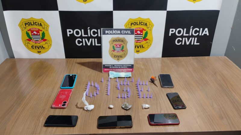 Polícia Civil prende três homens e apreende adolescente por tráfico de drogas em operação no Parque do Horto, em Franca