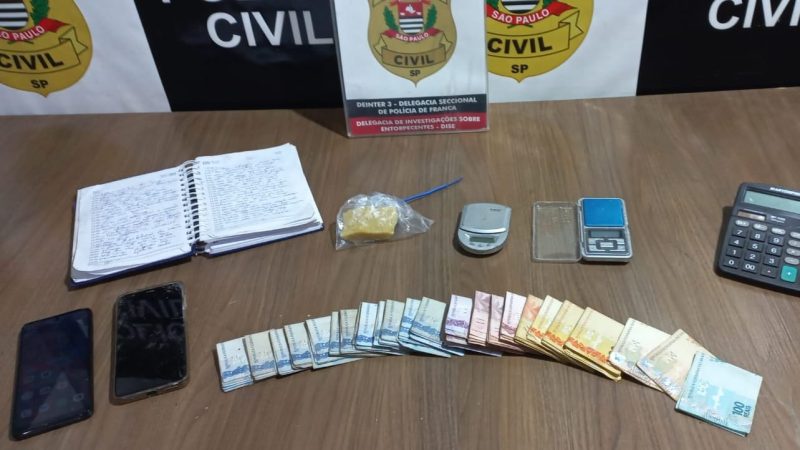 Traficante é preso em flagrante durante operação policial na Vila São Sebastião, em Franca