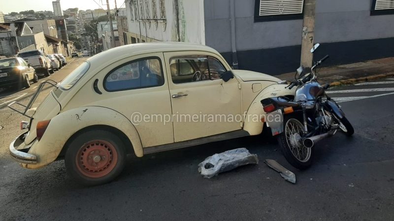 Cruzamento na área central de Franca volta a ser palco de acidente com motociclista