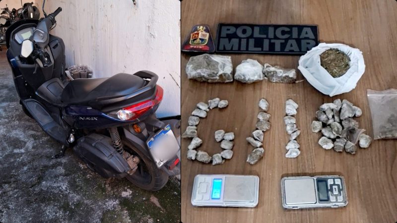 Traficante que escondia drogas dentro da moto é preso pela Polícia Militar em Franca