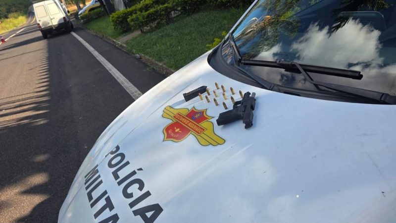 Homem é preso com arma de fogo e veículo adulterado na Rodovia Cândido Portinari, em Pedregulho
