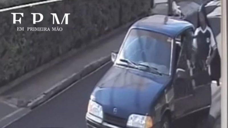 Criminoso é flagrado por câmeras de segurança furtando veículo em Franca