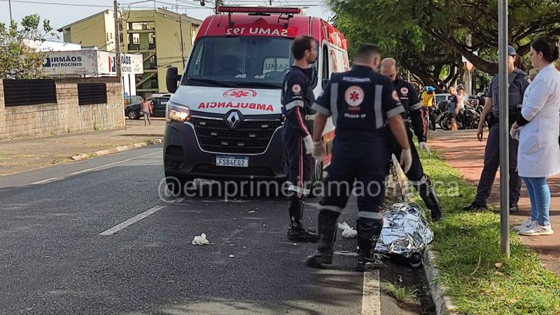 Homem morre após ser atropelado por carro na Avenida Abrahão Brickmann, em Franca