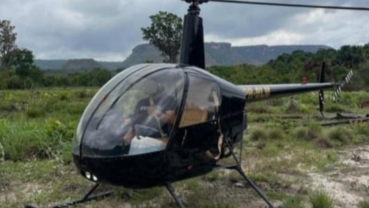 Helicóptero furtado em Franca é localizado em área de mata no Estreito