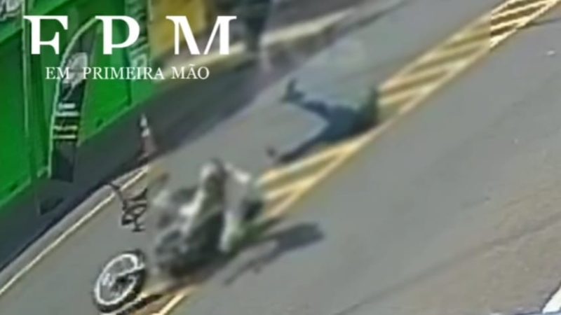 Acidente entre moto e bicicleta deixa dois feridos na Avenida Brasil em Franca