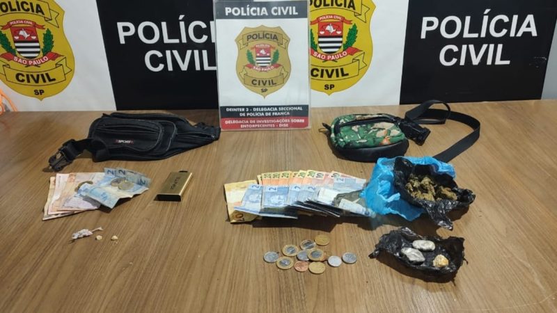 Dois homens foram presos por tráfico de drogas em operação da DISE na Praça Central de Franca