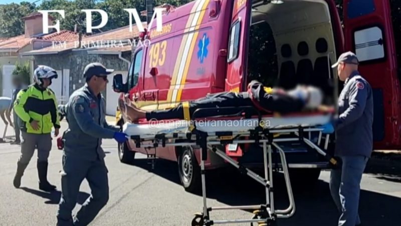 Câmera de segurança registra grave acidente entre carro e bicicleta em Franca