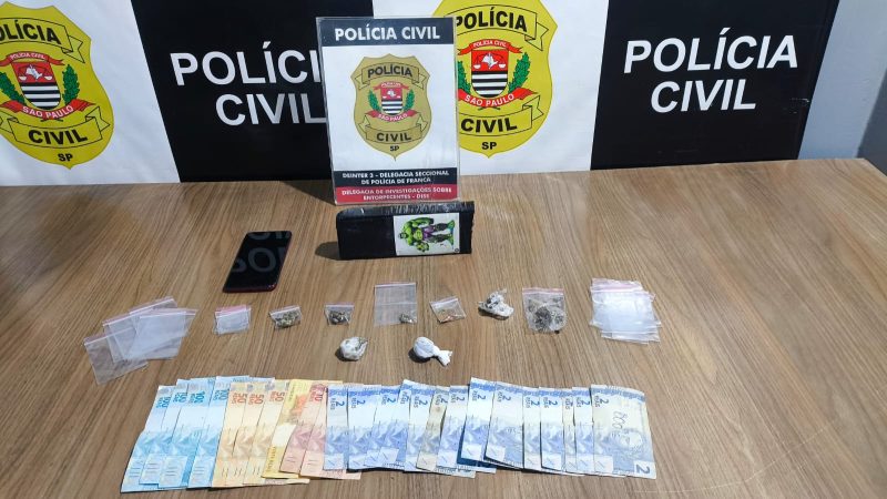 Operação da DISE resulta em prisão e apreensão de drogas no Jardim São Luís, em Franca