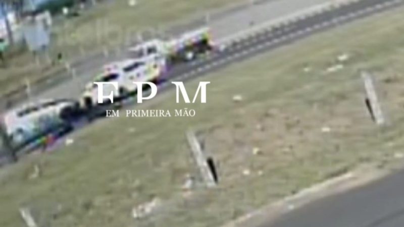 Câmera de segurança registra colisão frontal na Rodovia Ronan Rocha, em Franca