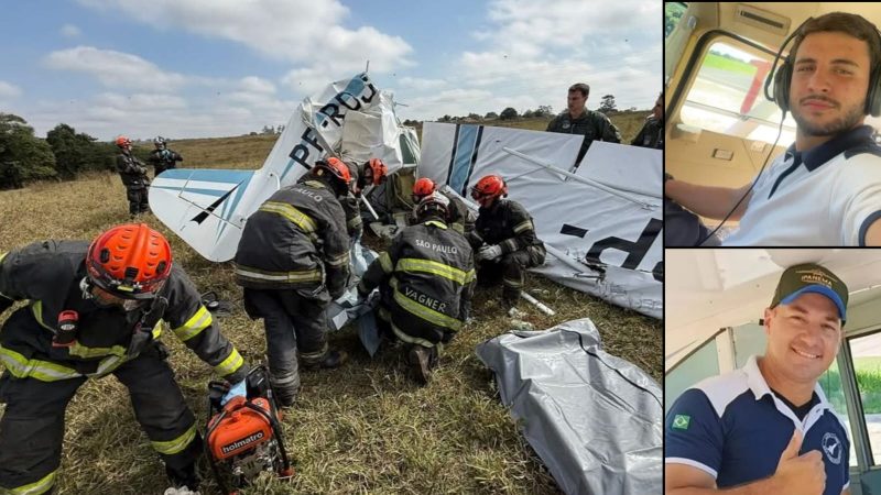 Duas pessoas morrem em queda de avião em São José do Rio Preto