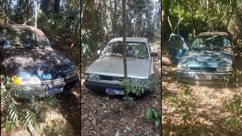 Três veículos furtados em Franca foram localizados abandonados em área rural da região