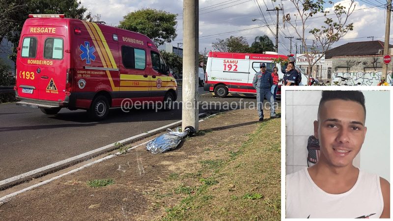 Motociclista vítima de grave acidente na avenida Hélio Palermo é identificado; câmera registrou o acidente