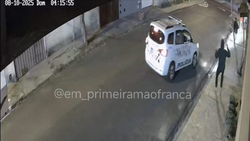 Criminosos são surpreendidos pela polícia durante furto de cofre em Franca
