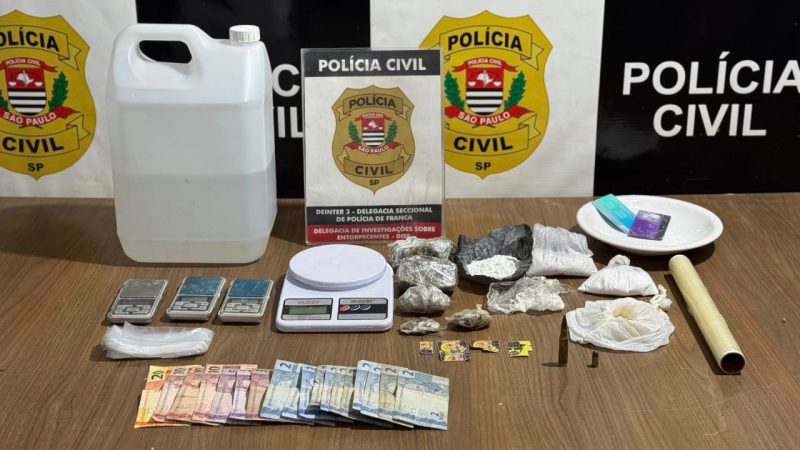 DISE prende dois homens e apreende adolescente com drogas e munições, em Franca