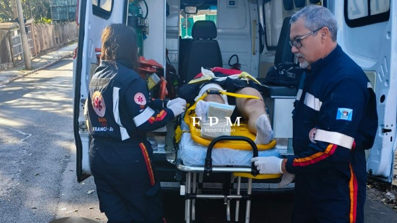 Jovem é socorrido com ferimentos graves após sofrer acidente com moto de alta cilindrada em Franca