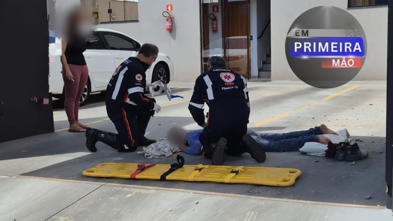 Pedreiro fica ferido após cair de seis metros em obra no Jardim Botânico, em Franca