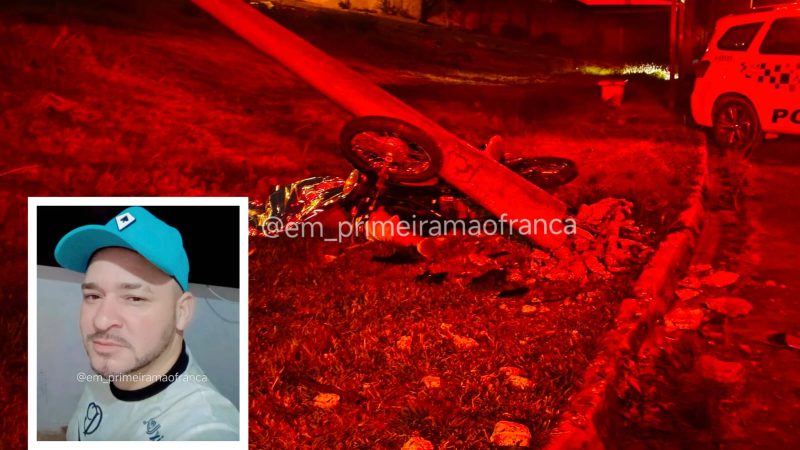 Motociclista morre após colidir contra poste em avenida de Franca