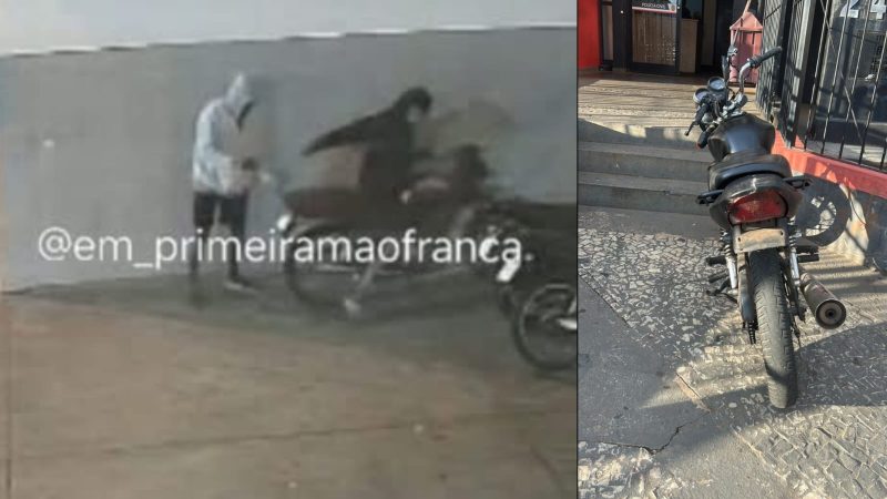 Polícia Militar localiza moto furtada com dois menores no Centro de Franca