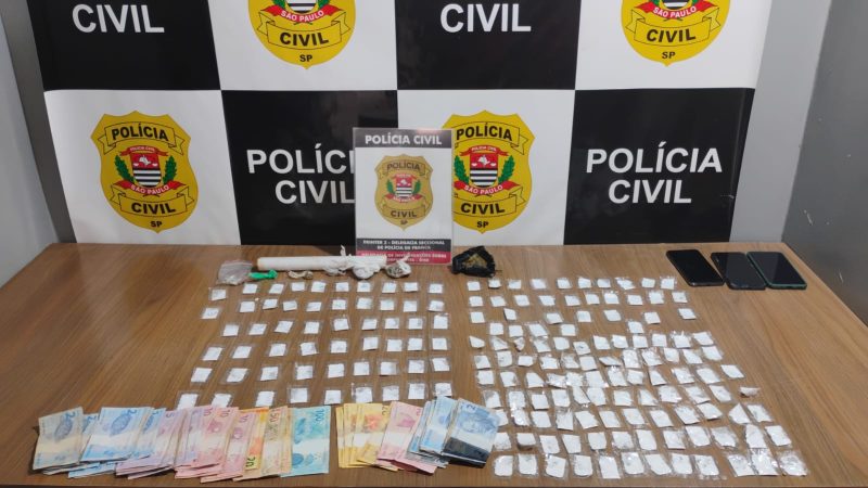 Polícia Civil desarticula ponto de tráfico e prende dois traficantes no Parque Moema em Franca