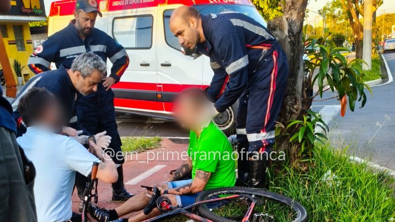 Motorista foge após atingir ciclista em avenida de Franca