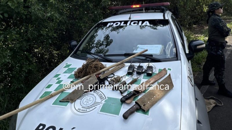 Três homens foram autuados por tentativa de caça ilegal em Pedregulho