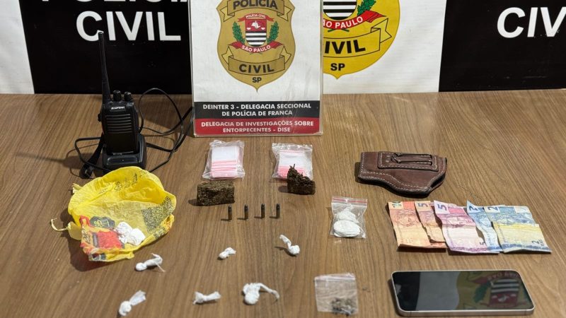 Polícia Civil apreende adolescente com drogas e munições em Franca