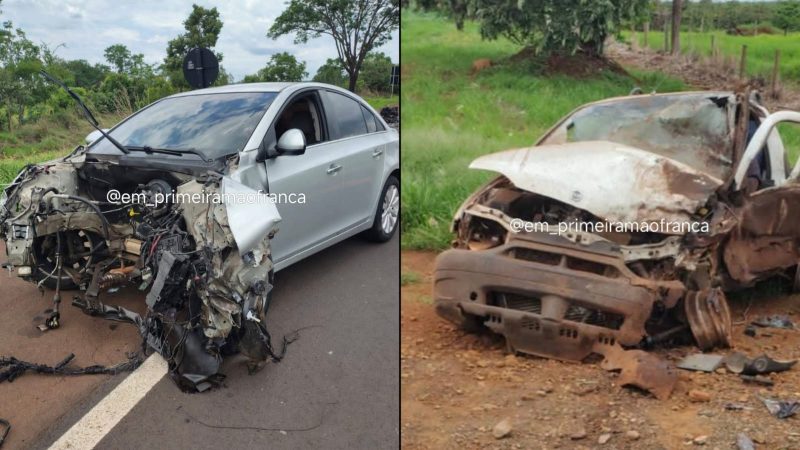 Colisão frontal na rodovia Cândido Portinari quase termina em tragédia