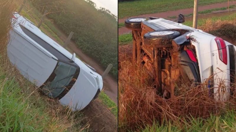 Motorista perde controle e veículo capota em rodovia da região