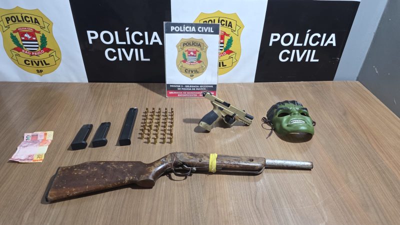 DISE cumpre mandado e apreende armas, carregadores e munições em Franca