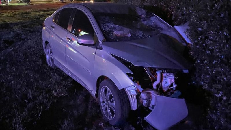 Colisão entre carro e moto deixa motociclista ferido na rodovia Cândido Portinari