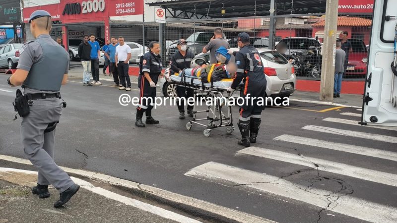 Motociclista fica ferido após colisão com veículo em avenida de Franca