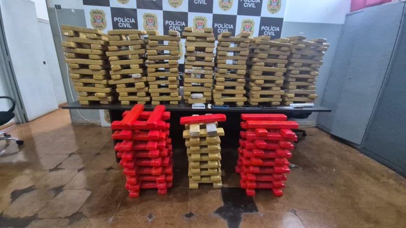 DISE de Ribeirão Preto prende homem por tráfico de drogas em Franca e apreende 333 tijolos de maconha