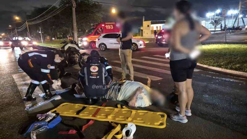 Idoso sofre ferimentos graves após ser atropelado em avenida de Franca