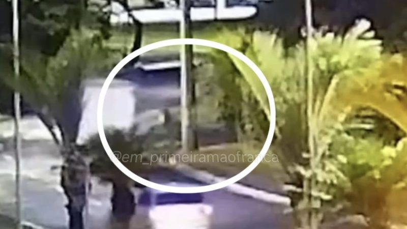 Câmera de monitoramento registra acidente que terminou com a morte de ciclista em Franca