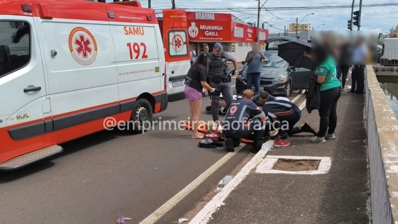 Mulher sofre ferimentos graves após ser atropelada na Avenida Dr. Hélio Palermo