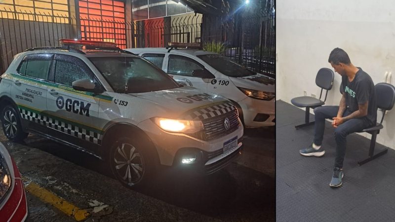 Criminoso com mandado de prisão é capturado pela GCM no bairro Estação, em Franca