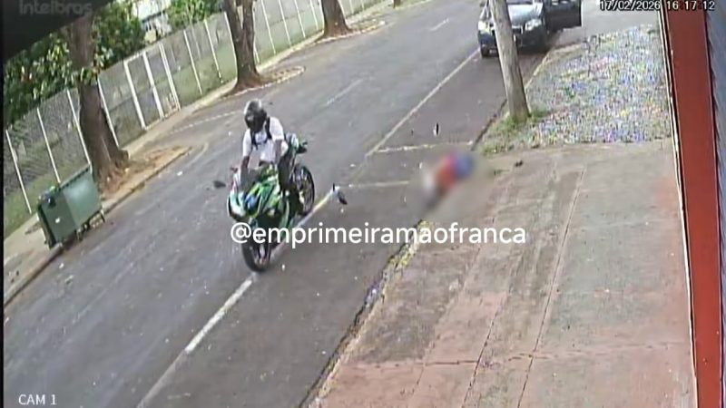Câmeras de segurança registram atropelamento de idosa no bairro Cidade Nova, em Franca